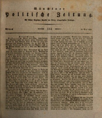 Münchener politische Zeitung (Süddeutsche Presse) Mittwoch 13. Mai 1818