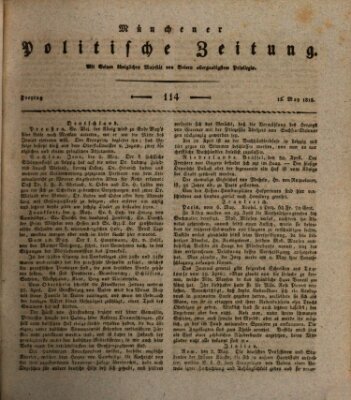 Münchener politische Zeitung (Süddeutsche Presse) Freitag 15. Mai 1818