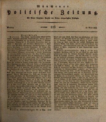 Münchener politische Zeitung (Süddeutsche Presse) Montag 18. Mai 1818