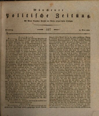 Münchener politische Zeitung (Süddeutsche Presse) Dienstag 19. Mai 1818