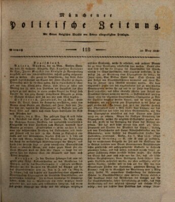 Münchener politische Zeitung (Süddeutsche Presse) Mittwoch 20. Mai 1818