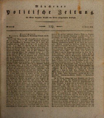 Münchener politische Zeitung (Süddeutsche Presse) Mittwoch 3. Juni 1818