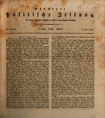 Münchener politische Zeitung (Süddeutsche Presse) Samstag 20. Juni 1818