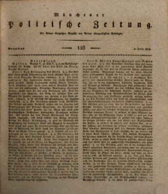 Münchener politische Zeitung (Süddeutsche Presse) Samstag 4. Juli 1818