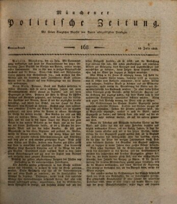 Münchener politische Zeitung (Süddeutsche Presse) Samstag 18. Juli 1818