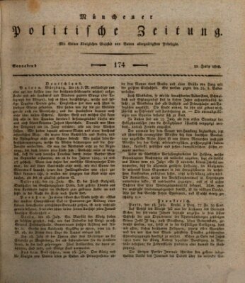 Münchener politische Zeitung (Süddeutsche Presse) Samstag 25. Juli 1818