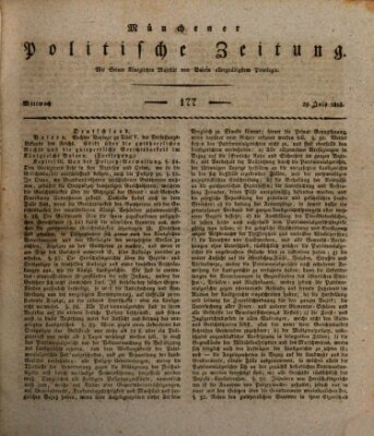 Münchener politische Zeitung (Süddeutsche Presse) Mittwoch 29. Juli 1818