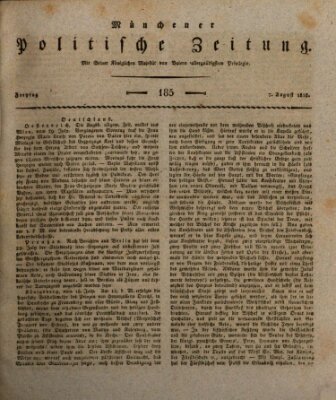 Münchener politische Zeitung (Süddeutsche Presse) Freitag 7. August 1818