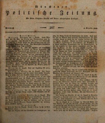 Münchener politische Zeitung (Süddeutsche Presse) Mittwoch 2. September 1818