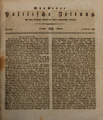 Münchener politische Zeitung (Süddeutsche Presse) Freitag 4. September 1818