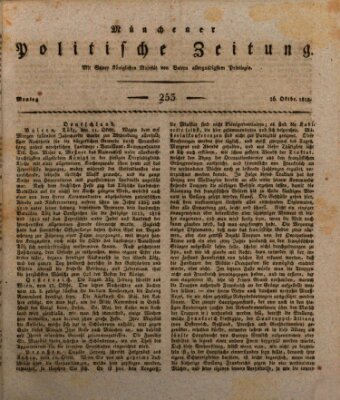 Münchener politische Zeitung (Süddeutsche Presse) Montag 26. Oktober 1818