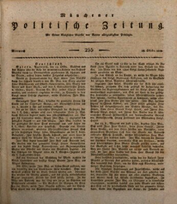 Münchener politische Zeitung (Süddeutsche Presse) Mittwoch 28. Oktober 1818