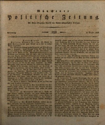 Münchener politische Zeitung (Süddeutsche Presse) Dienstag 8. Dezember 1818