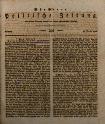 Münchener politische Zeitung (Süddeutsche Presse) Montag 14. Dezember 1818