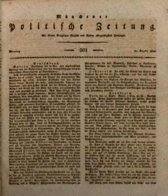 Münchener politische Zeitung (Süddeutsche Presse) Montag 21. Dezember 1818