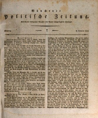 Münchener politische Zeitung (Süddeutsche Presse) Freitag 8. Januar 1819