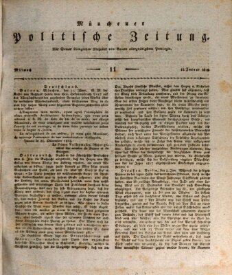 Münchener politische Zeitung (Süddeutsche Presse) Mittwoch 13. Januar 1819