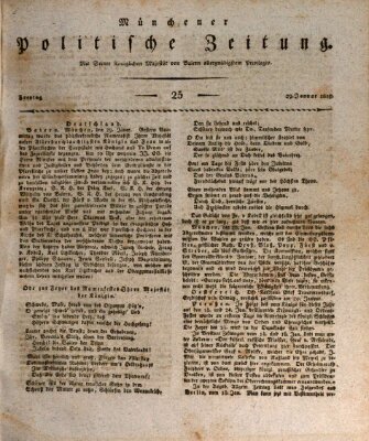 Münchener politische Zeitung (Süddeutsche Presse) Freitag 29. Januar 1819