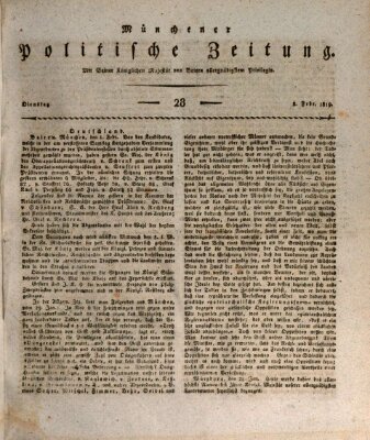 Münchener politische Zeitung (Süddeutsche Presse) Dienstag 2. Februar 1819