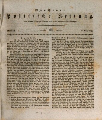 Münchener politische Zeitung (Süddeutsche Presse) Mittwoch 17. März 1819