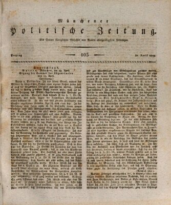 Münchener politische Zeitung (Süddeutsche Presse) Freitag 30. April 1819