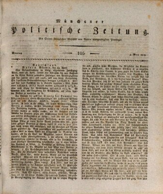 Münchener politische Zeitung (Süddeutsche Presse) Montag 3. Mai 1819