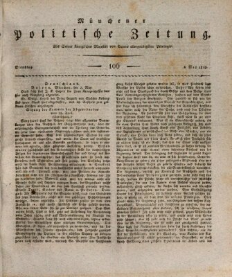 Münchener politische Zeitung (Süddeutsche Presse) Dienstag 4. Mai 1819