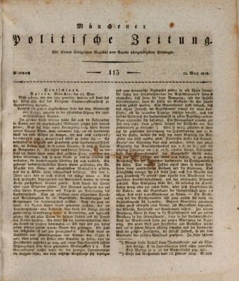 Münchener politische Zeitung (Süddeutsche Presse) Mittwoch 12. Mai 1819