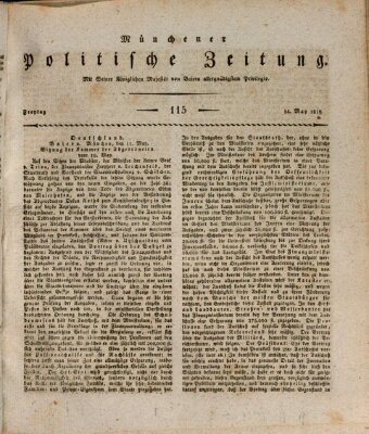 Münchener politische Zeitung (Süddeutsche Presse) Freitag 14. Mai 1819