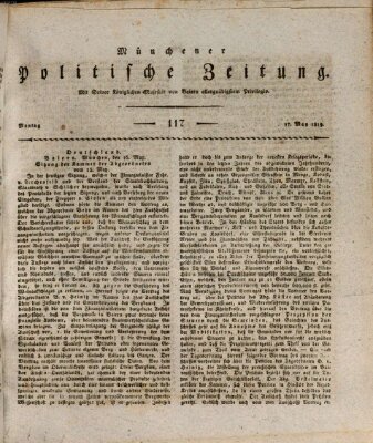 Münchener politische Zeitung (Süddeutsche Presse) Montag 17. Mai 1819