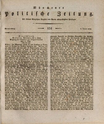 Münchener politische Zeitung (Süddeutsche Presse) Donnerstag 3. Juni 1819