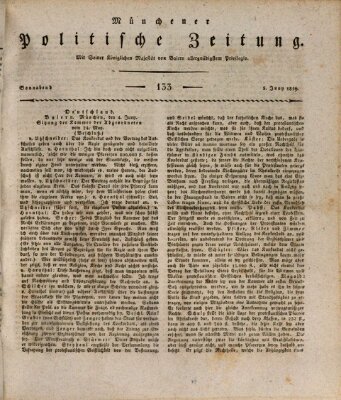 Münchener politische Zeitung (Süddeutsche Presse) Samstag 5. Juni 1819