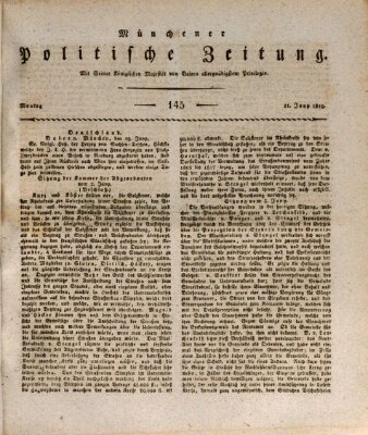 Münchener politische Zeitung (Süddeutsche Presse) Montag 21. Juni 1819