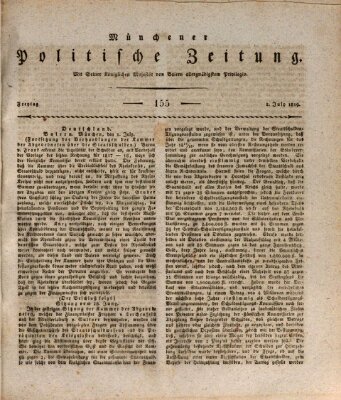 Münchener politische Zeitung (Süddeutsche Presse) Freitag 2. Juli 1819