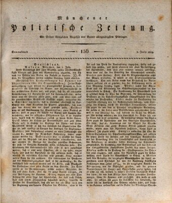 Münchener politische Zeitung (Süddeutsche Presse) Samstag 3. Juli 1819