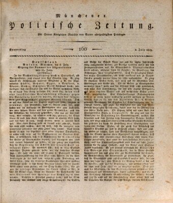 Münchener politische Zeitung (Süddeutsche Presse) Donnerstag 8. Juli 1819