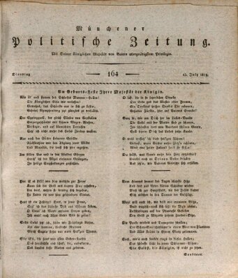 Münchener politische Zeitung (Süddeutsche Presse) Dienstag 13. Juli 1819