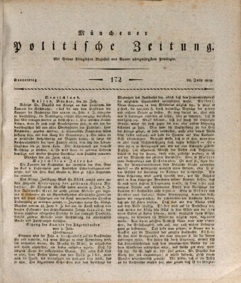 Münchener politische Zeitung (Süddeutsche Presse) Donnerstag 22. Juli 1819