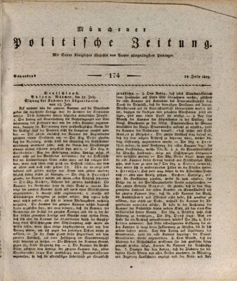 Münchener politische Zeitung (Süddeutsche Presse) Samstag 24. Juli 1819