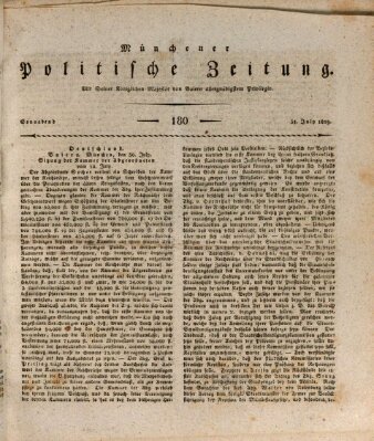 Münchener politische Zeitung (Süddeutsche Presse) Samstag 31. Juli 1819