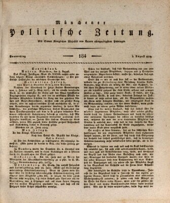 Münchener politische Zeitung (Süddeutsche Presse) Donnerstag 5. August 1819