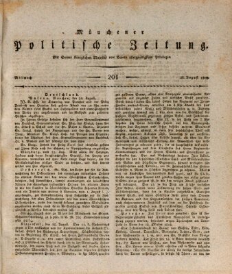 Münchener politische Zeitung (Süddeutsche Presse) Mittwoch 25. August 1819