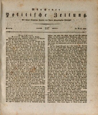 Münchener politische Zeitung (Süddeutsche Presse) Freitag 24. September 1819