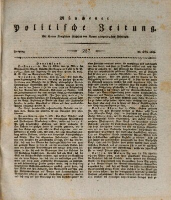 Münchener politische Zeitung (Süddeutsche Presse) Freitag 29. Oktober 1819