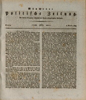 Münchener politische Zeitung (Süddeutsche Presse) Freitag 5. November 1819