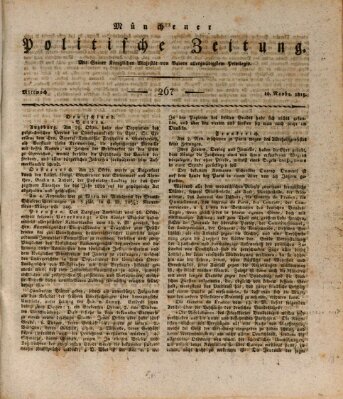 Münchener politische Zeitung (Süddeutsche Presse) Mittwoch 10. November 1819