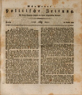 Münchener politische Zeitung (Süddeutsche Presse) Freitag 12. November 1819