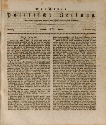 Münchener politische Zeitung (Süddeutsche Presse) Montag 15. November 1819