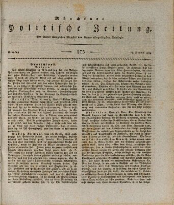 Münchener politische Zeitung (Süddeutsche Presse) Freitag 19. November 1819