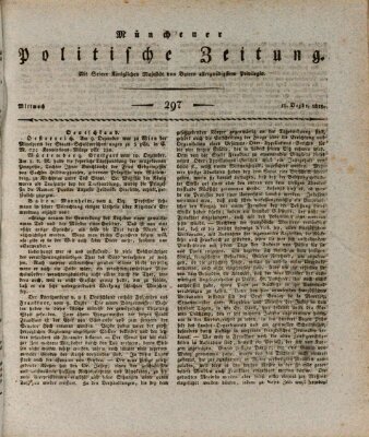 Münchener politische Zeitung (Süddeutsche Presse) Mittwoch 15. Dezember 1819